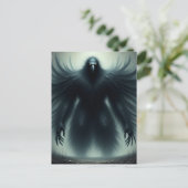 The giant black bird with human arms dark fantasy postkarte (Stehend Vorderseite)