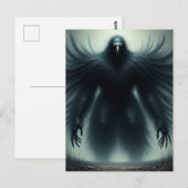 The giant black bird with human arms dark fantasy postkarte (Vorne/Hinten)