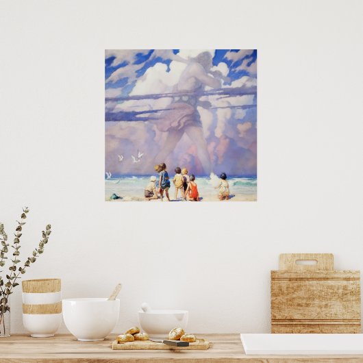 The Giant Fairy Art by NC Wyeth Poster (Küche)