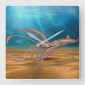 THE GIANT SQUID QUADRATISCHE WANDUHR (Vorderseite)
