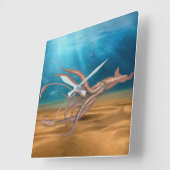 THE GIANT SQUID QUADRATISCHE WANDUHR (Winkel)