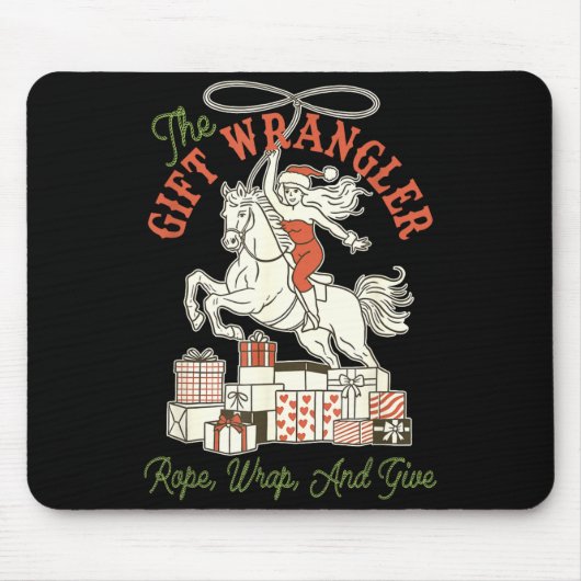 The Gift Wrangler Rope, Wrap, And Give Funny Chris Mousepad (Vorne)