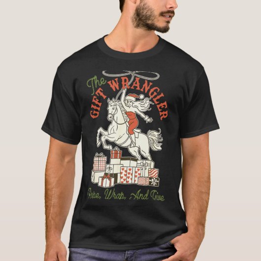 The Gift Wrangler Rope, Wrap, And Give Funny Chris T-Shirt (Vorderseite)
