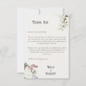 The Gilded Garden Wedding Dankeschön Card Dankeskarte (Rückseite)