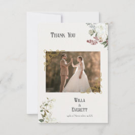 The Gilded Garden Wedding Dankeschön Card Dankeskarte