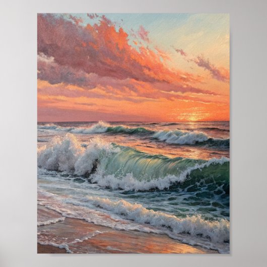 The Gilded Surge: A Symphony of Radiant Clouds Poster (Vorne)