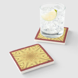 The Gilded Zenith: Molten Gold & Deep Crimson Ent Steinuntersetzer