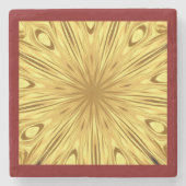 The Gilded Zenith: Molten Gold & Deep Crimson Ent Steinuntersetzer (Vorderseite)