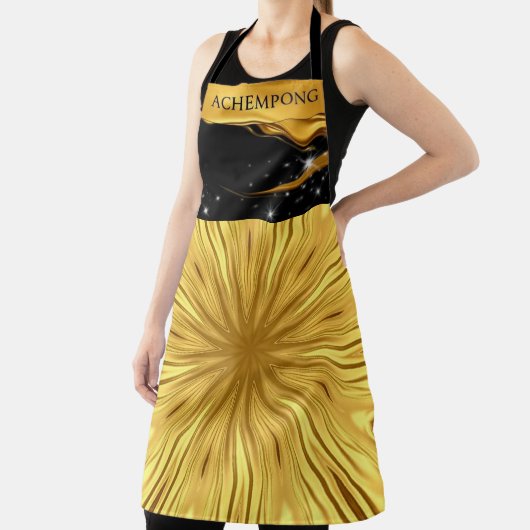 The Gilded Zenith: Molten Gold & Deep Crimson Full Schürze (InSitu)