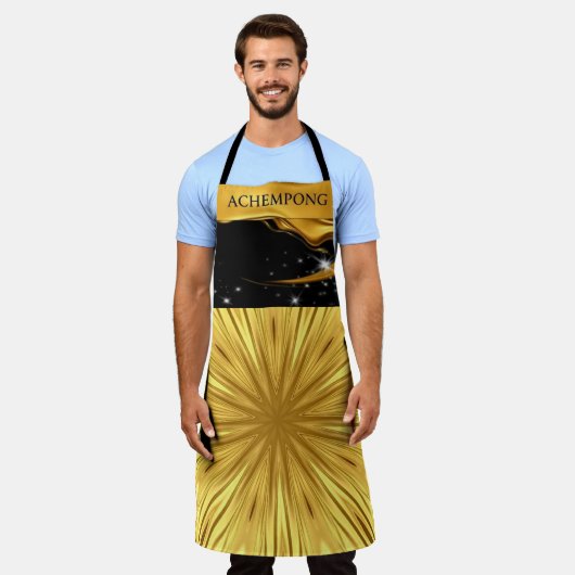 The Gilded Zenith: Molten Gold & Deep Crimson Full Schürze (Getragen)