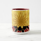 The Gilded Zenith: Molten Gold & Deep Crimson Luxu Tasse (Zentrum)