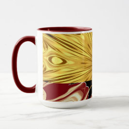 The Gilded Zenith: Molten Gold & Deep Crimson Luxu Tasse
