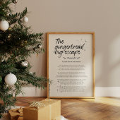 The Gingerbread Big Escape Christmas Funny Print Poster
