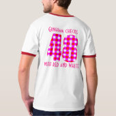 The gingham check with red and white. at random T-Shirt (Rückseite)