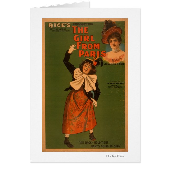 "The Girl from Paris" Theater Musical Poster (Vorne)