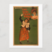 "The Girl from Paris" Theater Musical Poster Postkarte (Vorderseite)