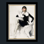"The Girl in Black" 1928 Art Deco Poster<br><div class="desc">1928,  Art Deco,  drucken "The Girl in Black"</div>