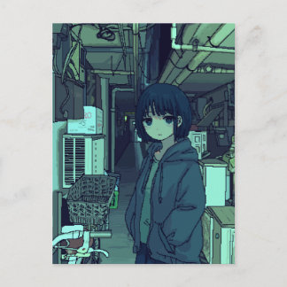 The girl in the alleyway postkarte
