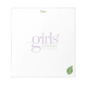 The Girls' School of Austin Logo and Leaf Notepad Notizblock (Vorderseite)