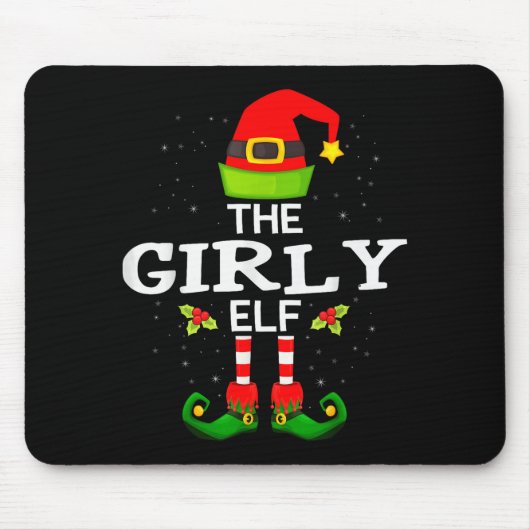 The Girly Elf Christmas Family Matching Pajama Mousepad (Vorne)