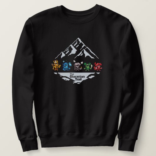 The Glacerian Trail - Black Sweatshirt (Design vorne)