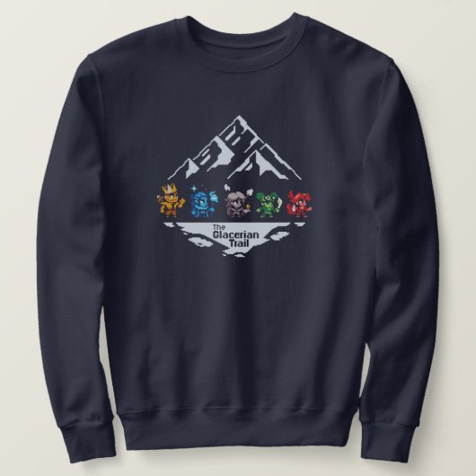 The Glacerian Trail - Blue Sweatshirt (Design vorne)