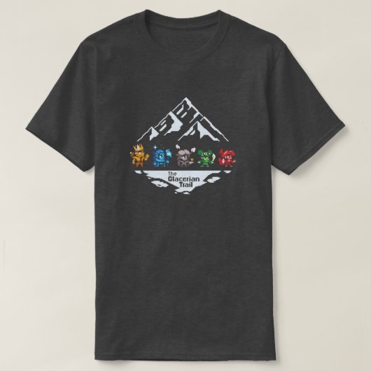 The Glacerian Trail - Grau T - Shirt (Design vorne)