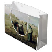 The Gleaners, Jean-Francois Millet, 1857 Große Geschenktüte (Rückseite Schrägansicht)