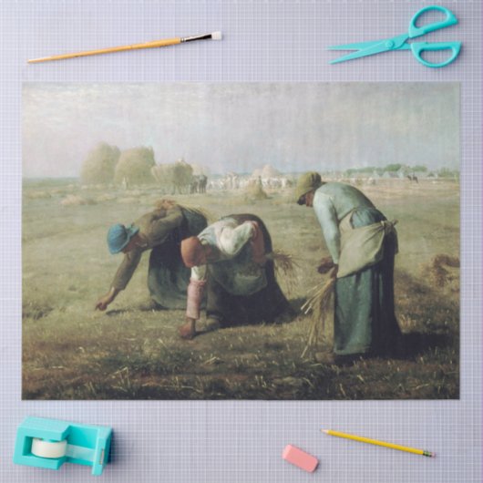 The Gleaners, Jean-Francois Millet, 1857 Seidenpapier (Basteln)