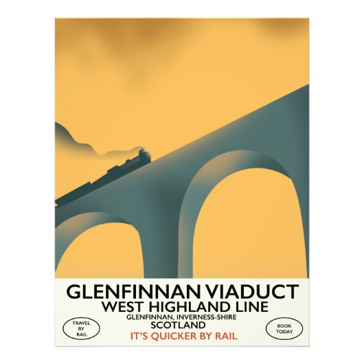 The Glenfinnan Viadukt Scotland. Fotodruck (Vorne)