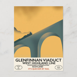 The Glenfinnan Viadukt Scotland. Postkarte