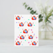 The Glitchy Stardust Monster Postkarte (Stehend Vorderseite)