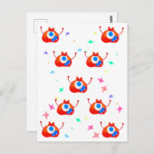 The Glitchy Stardust Monster Postkarte (Vorne/Hinten)