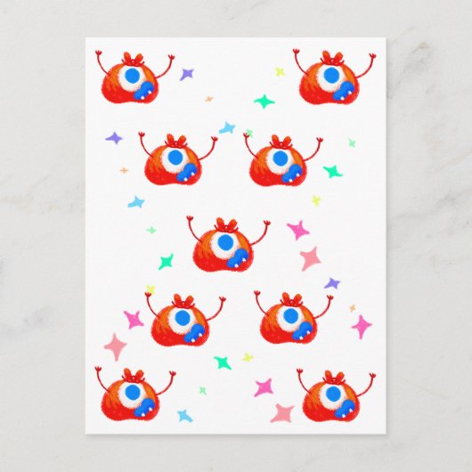 The Glitchy Stardust Monster Postkarte (Vorderseite)