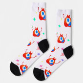 The Glitchy Stardust Monster Socken (Linkes Detail)