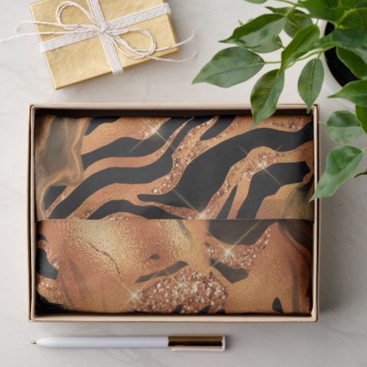 The Glitzer Tiger Series Design #10 Seidenpapier (Geschenk)