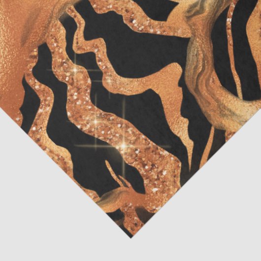 The Glitzer Tiger Series Design #10 Seidenpapier (Ausschnitt)