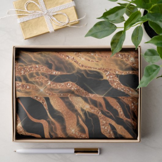 The Glitzer Tiger Series Design #11 Seidenpapier (Geschenk)