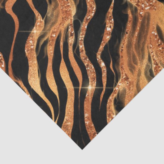 The Glitzer Tiger Series Design #11 Seidenpapier (Ausschnitt)