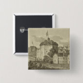 The Globe-Theater auf dem Bankside, wie es i Button (Vorne & Hinten)