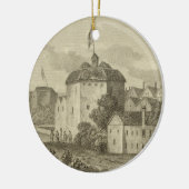 The Globe-Theater auf dem Bankside, wie es i Keramik Ornament (Links)