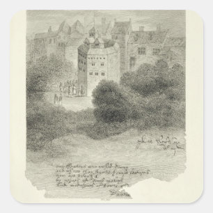 The Globe Theatre, Bankside, Southwark nach einem Quadratischer Aufkleber