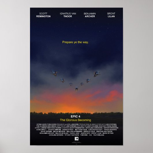 "The Glorious Becoming" Movie Poster (Vorne)