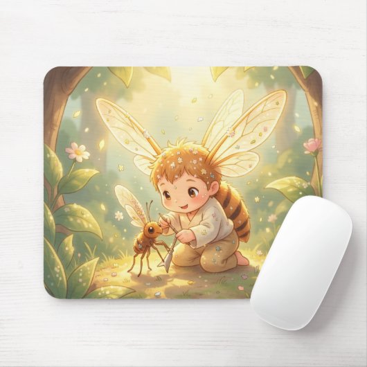 The Glowing Wanderer and the Art of Nectar Mousepad (Mit Mouse)