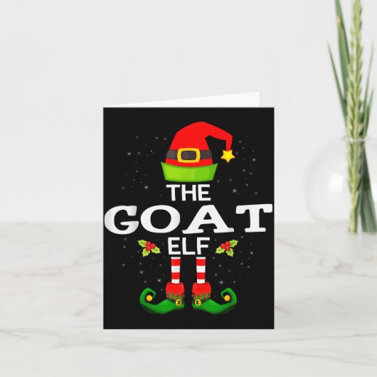 The Goat Elf Christmas Family Matching Pajama Karte (Vorderseite)