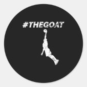 The Goat Greatest Of All Time Basketball Motivatio Runder Aufkleber (Vorderseite)
