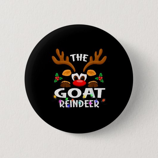 The Goat Reindeer Christmas Men Women Button (Vorderseite)
