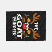 The Goat Reindeer Christmas Men Women Fleecedecke (Vorderseite (Horizontal))