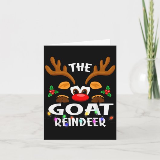 The Goat Reindeer Christmas Men Women Karte (Vorderseite)