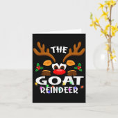 The Goat Reindeer Christmas Men Women Karte (Gelbe Blume)